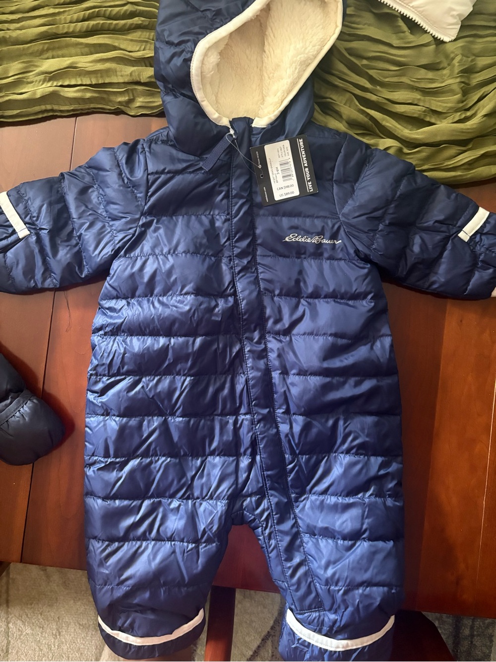 Eddie Bauer Royal Blue Puffer Baby One-Piece